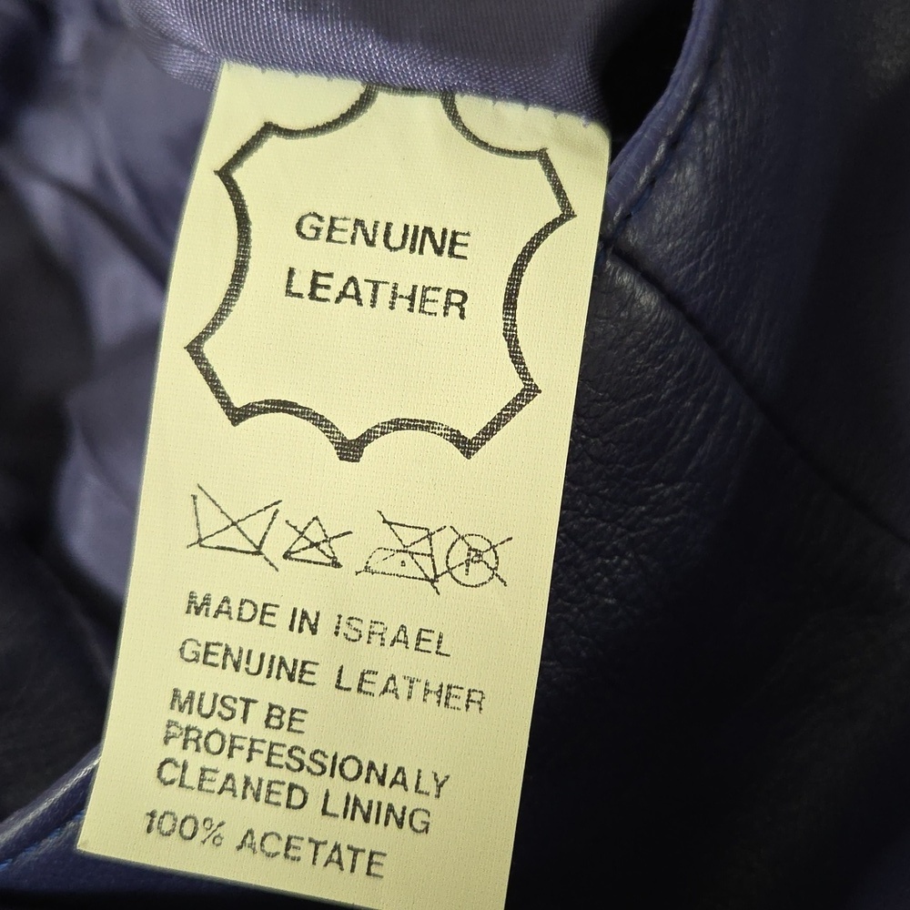 Women's Skirt Sz 8 Dark Purple Leather 100% Y2K - Picture 6 of 6